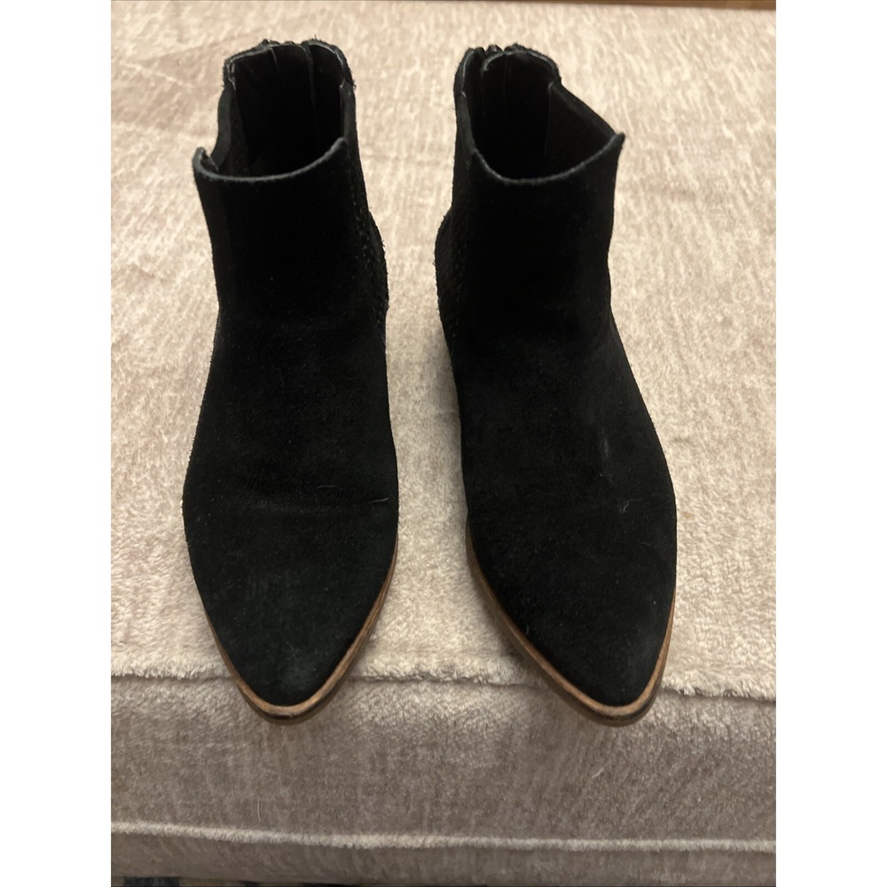 Cole Haan Val Ankle Booties Black Suede Perforated W16930 Womens Size 5B